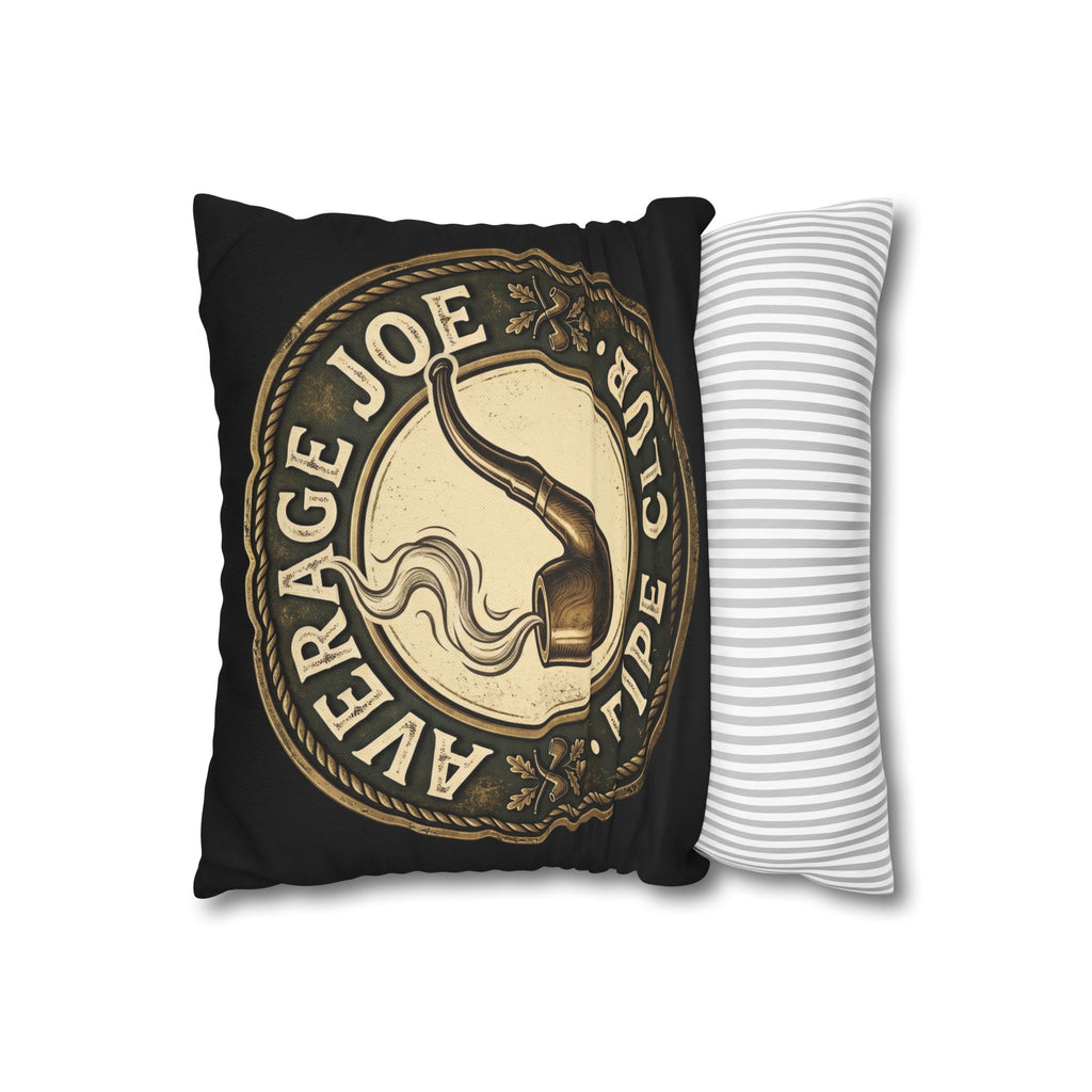 Pipe Club Throw Pillow — "Average Joe" Man Cave Pillow, Dual Sided