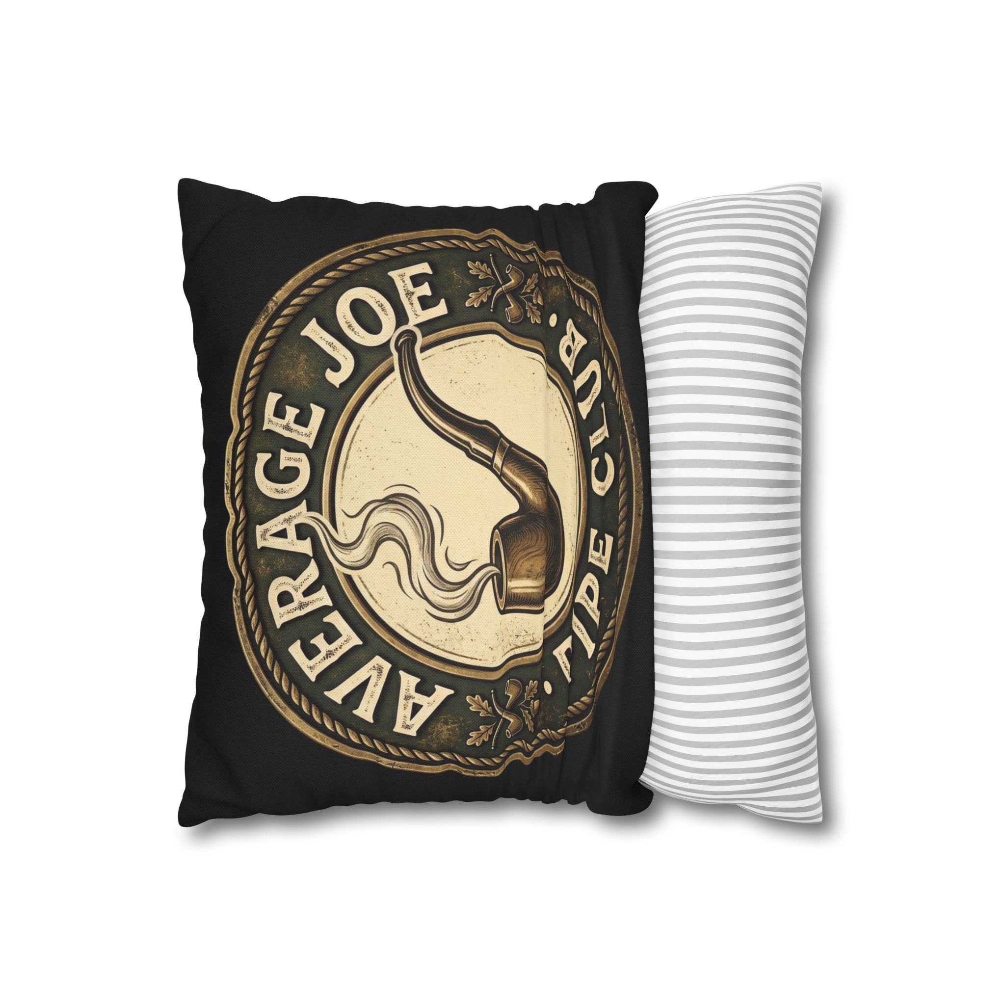 Pipe Club Throw Pillow — "Average Joe" Man Cave Pillow, Dual Sided