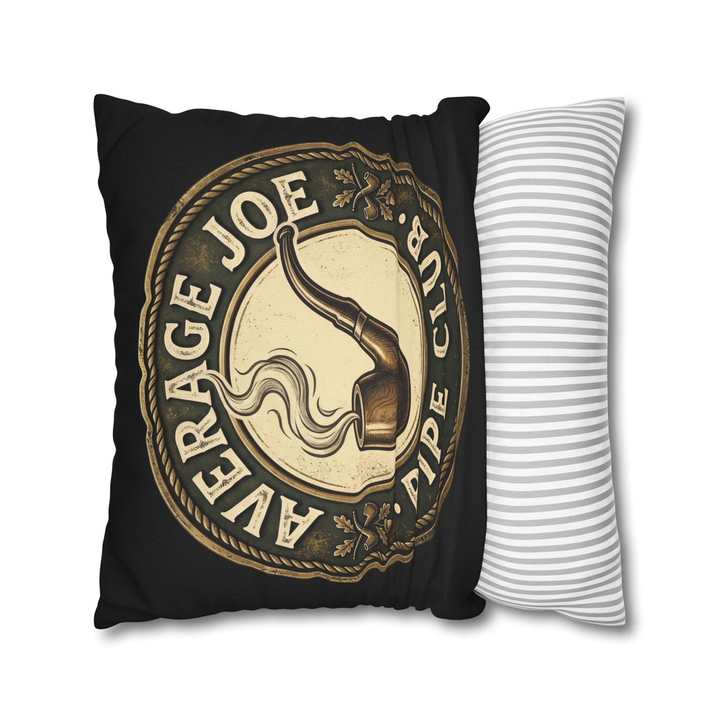 Pipe Club Throw Pillow — "Average Joe" Man Cave Pillow, Dual Sided