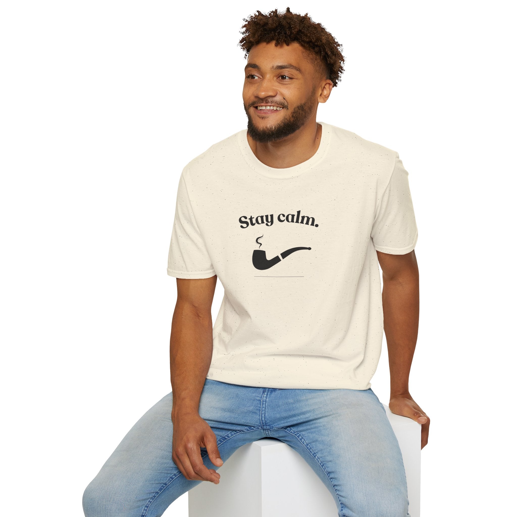 Stay Calm Pipe T-Shirt — Relaxed Smoking Graphic Tee