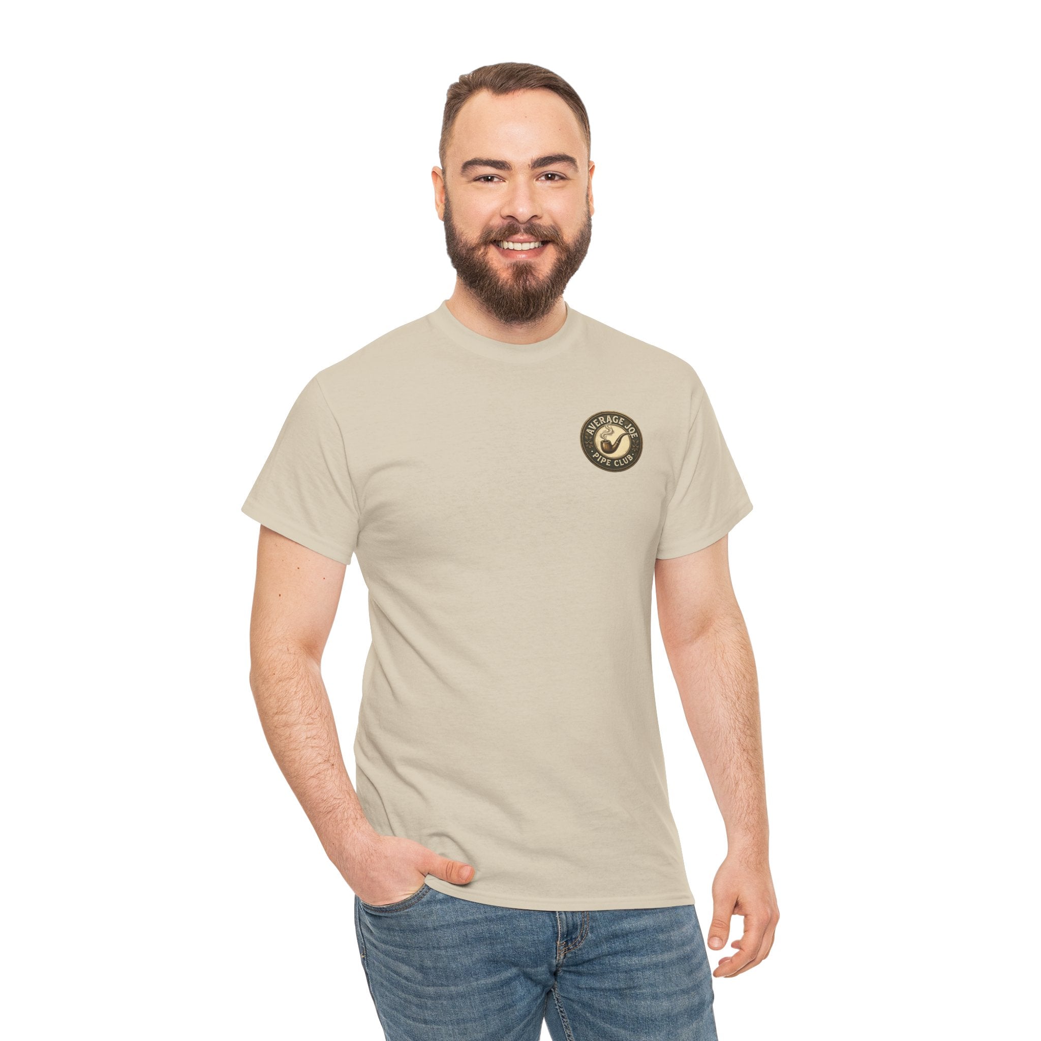 AJPC - Mid-Weight Cotton - Stay Calm Pipe T‑Shirt - Logo on Front - Multiple Colors