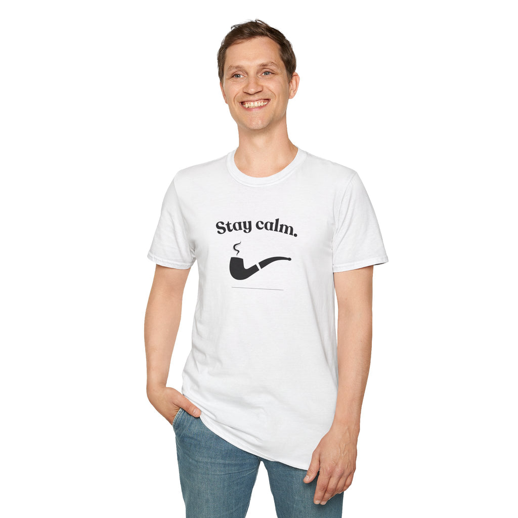 Stay Calm Pipe T-Shirt — Relaxed Smoking Graphic Tee
