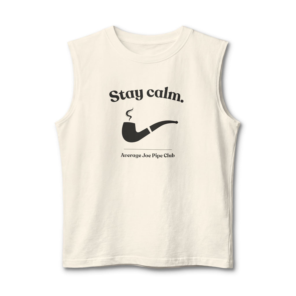 Stay Calm Muscle Tank - Logo on back