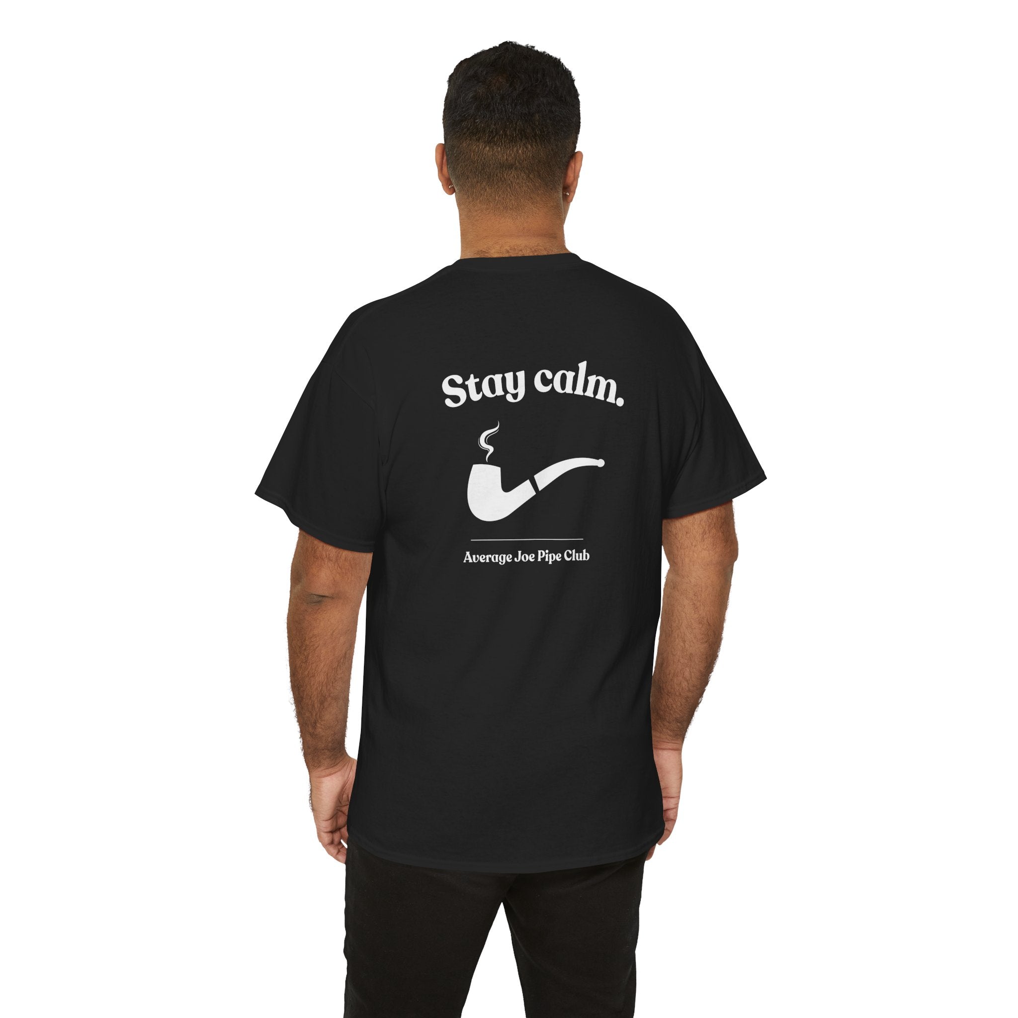 AJPC - Mid-Weight Cotton - Stay Calm Pipe T‑Shirt - Logo on Front - Multiple Colors