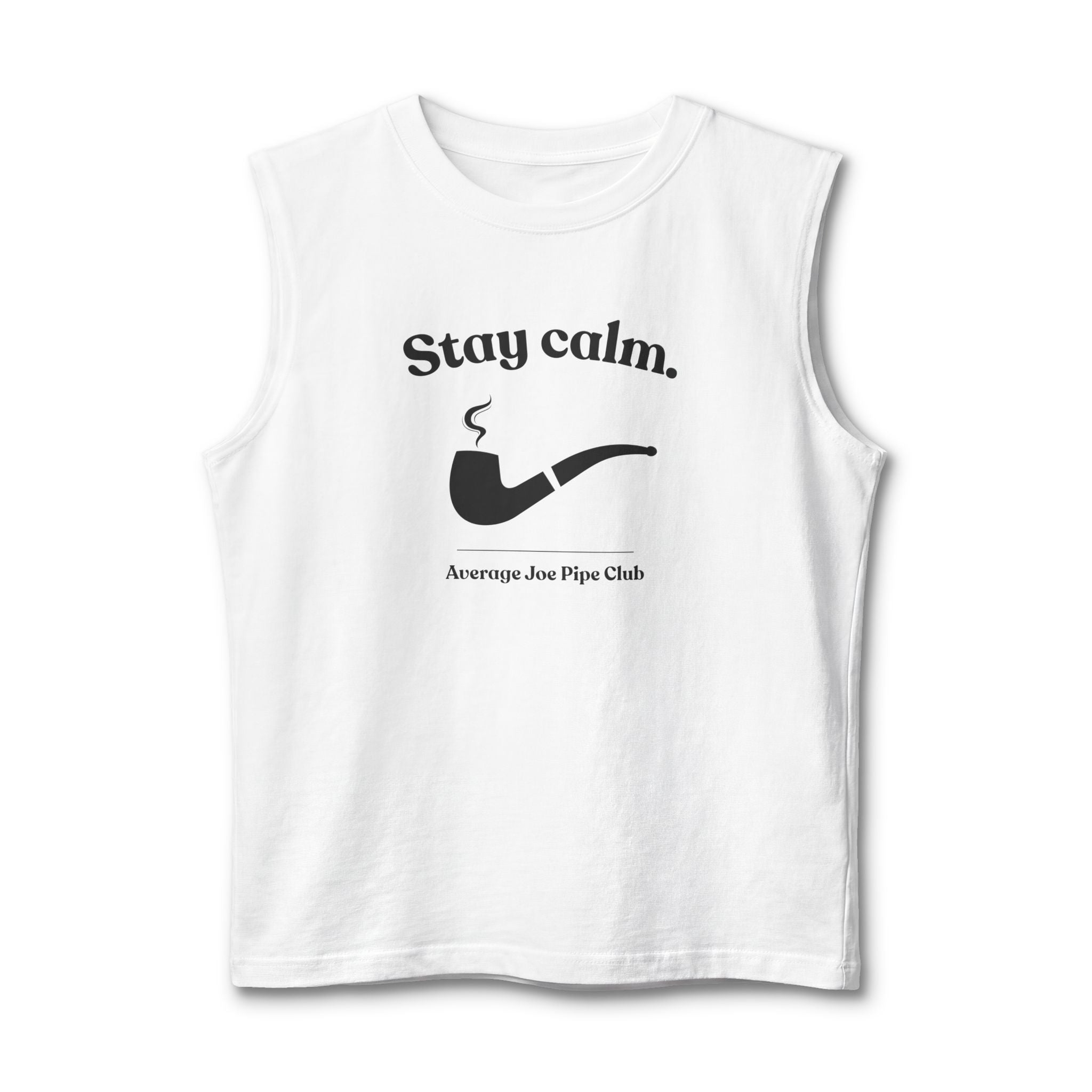 Stay Calm Muscle Tank - Logo on back