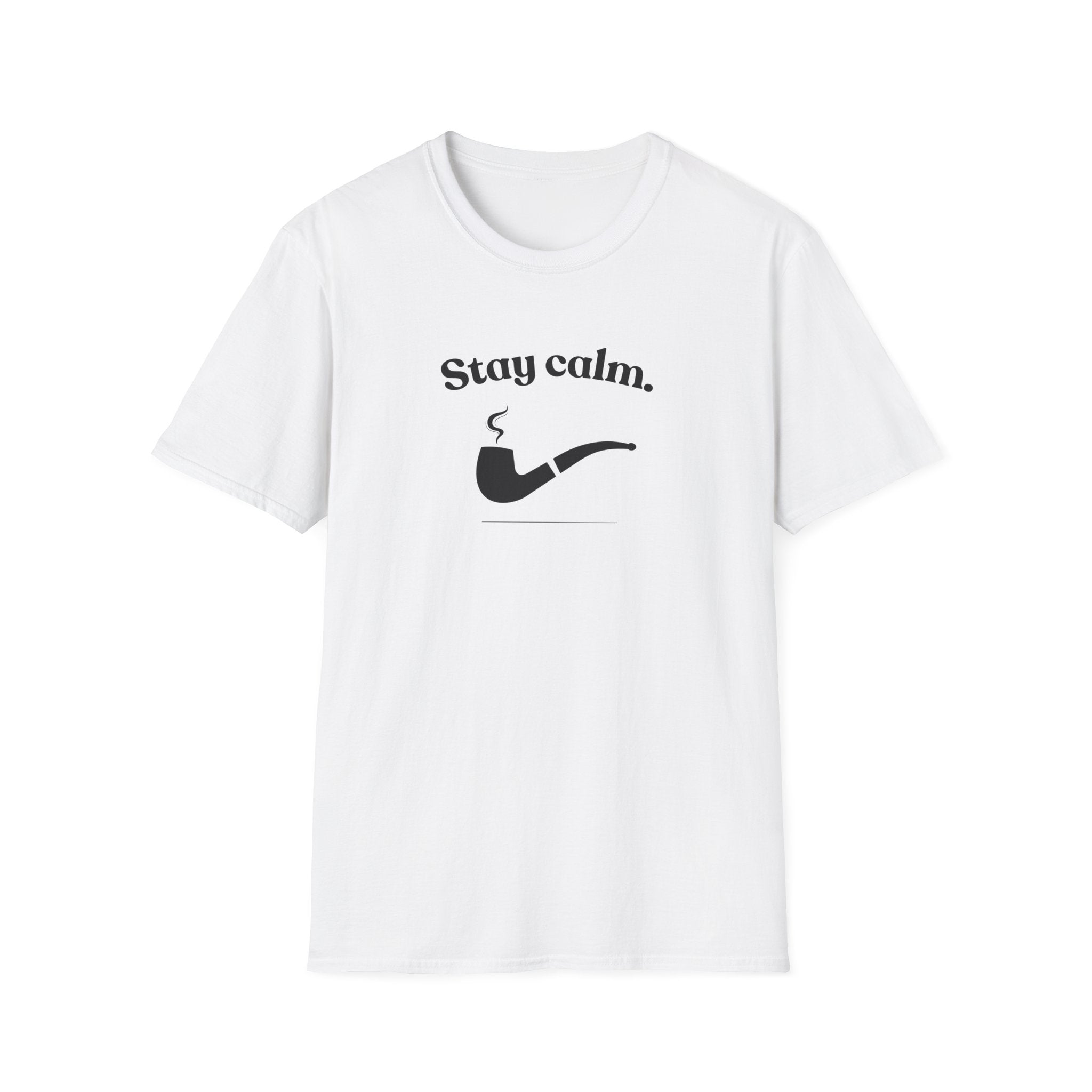 Stay Calm Pipe T-Shirt — Relaxed Smoking Graphic Tee