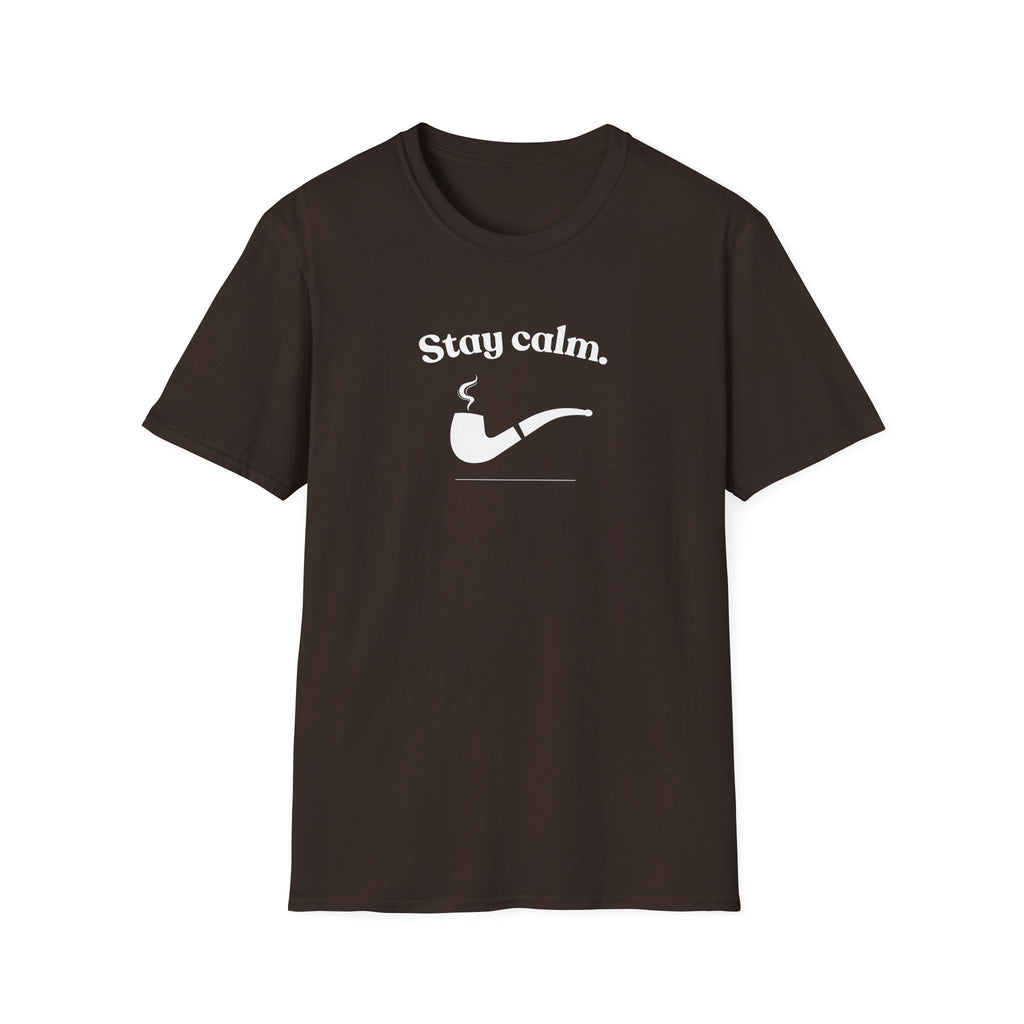 Stay Calm Pipe T-Shirt — Relaxed Smoking Graphic Tee