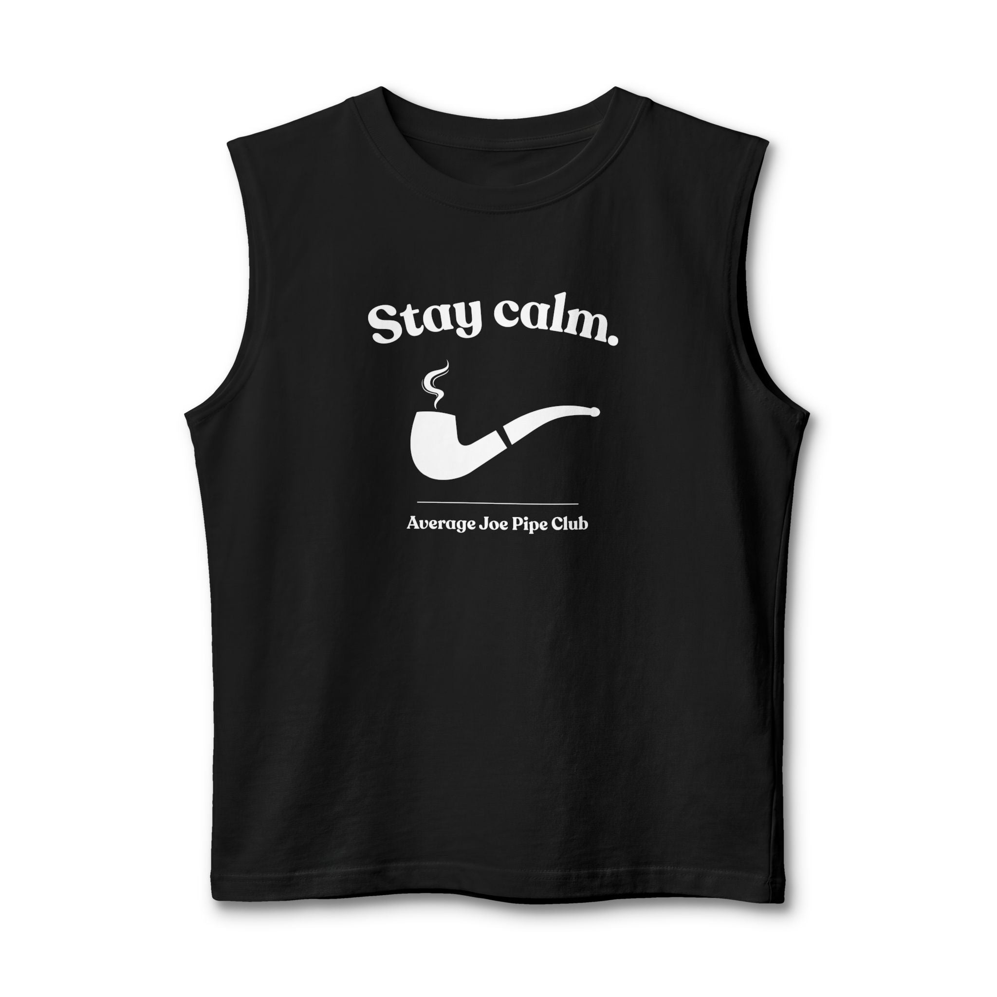 Stay Calm Muscle Tank - Logo on back