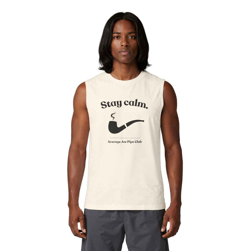 Stay Calm Muscle Tank - Logo on back