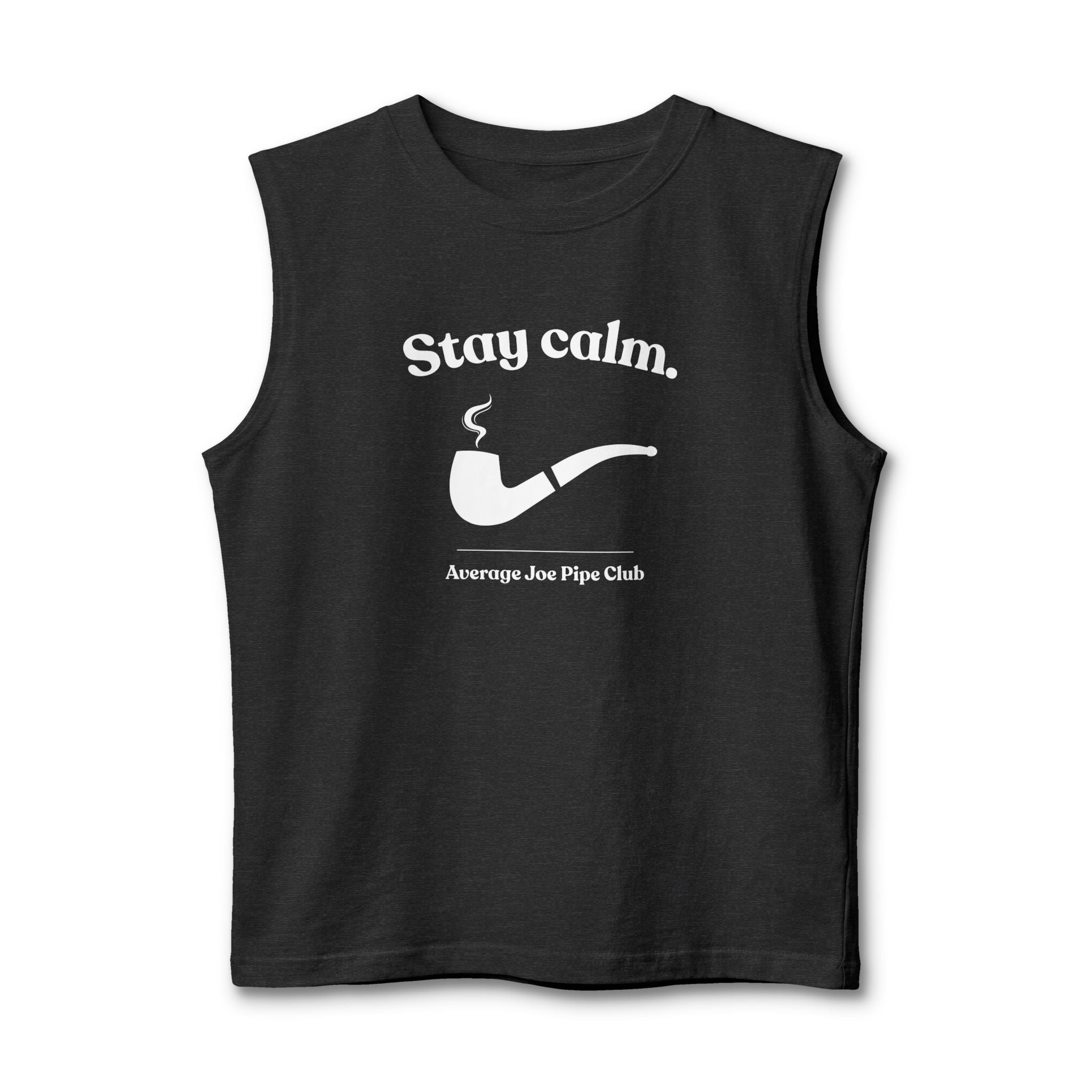 Stay Calm Muscle Tank - Logo on back